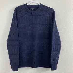 J Crew Mens Cotton Blue Crewneck Sweater Size L NWT